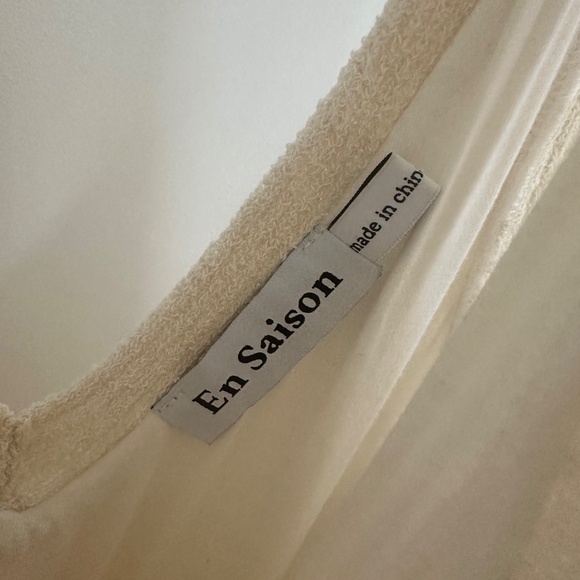 En Saison Ivory Mixed Media midi Dress - Picture 5 of 7